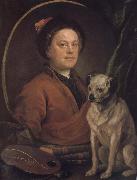 William Hogarth The artist and his dog oil painting picture wholesale